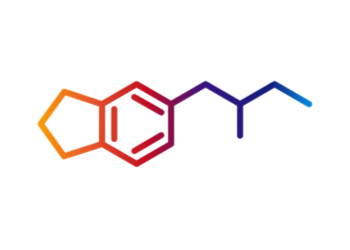 MDMA molecule graphic - color