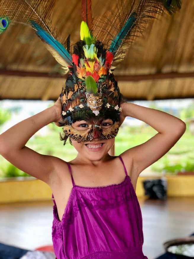 girl wearing mask