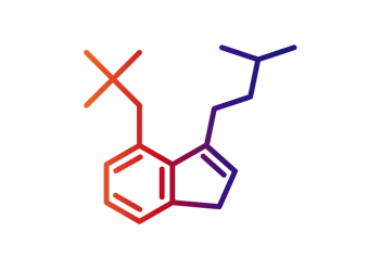 crescer cogumelos de psilocibina - gráfico de molécula de psilocibina - cor