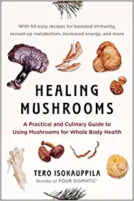 book cover of mushroom book healing mushrooms