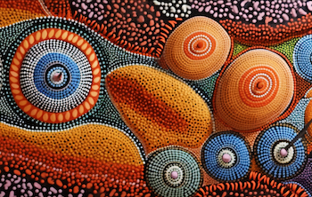 aboriginal_art_showing_the_use_of_psilocybe azurescens mushrooms