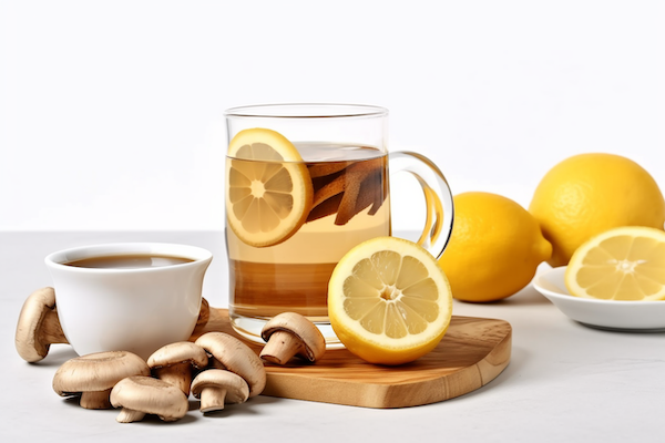 lemon tekking mushroom tea