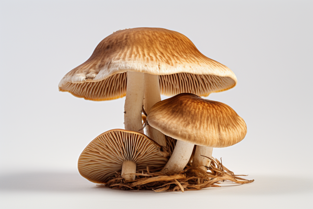 staged shiitake mushrooms