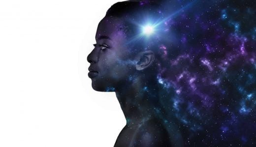 Universe,Inside,Us.,Black,Woman,Profile,With,Galaxy,Illustration,Over