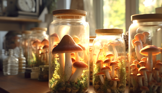 storing mushrooms in jars